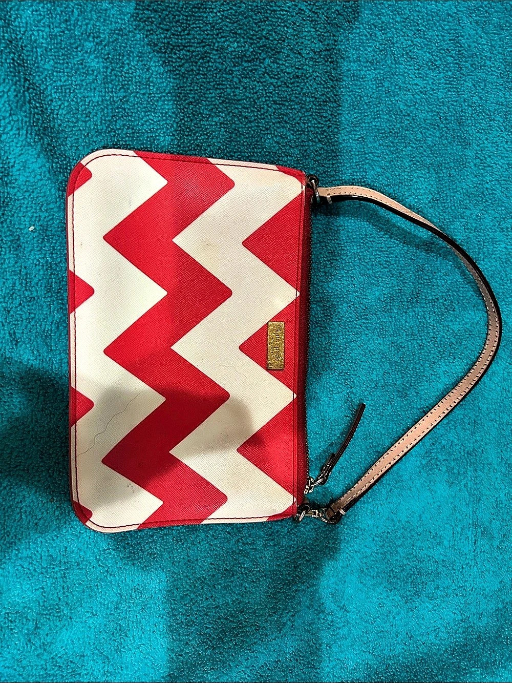 Kate Spade South of the Border Lolly Wristlet Red & White